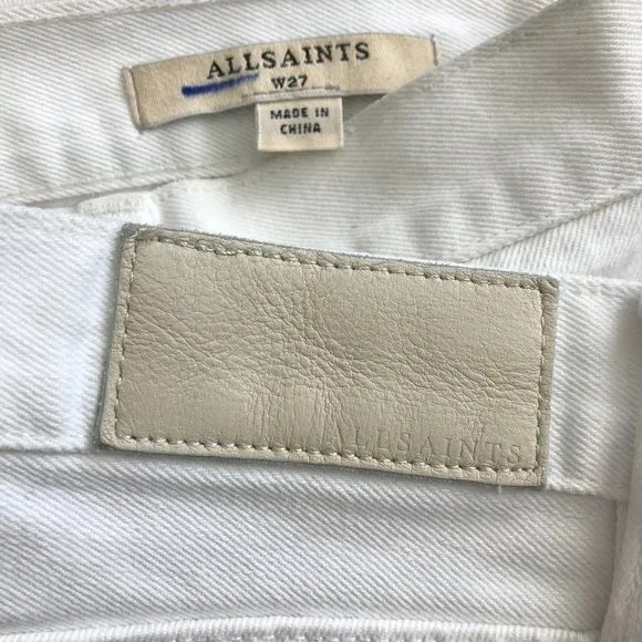 AllSaints Jasper Denim Jeans Cropped Ankle Zip - Picture 8 of 12